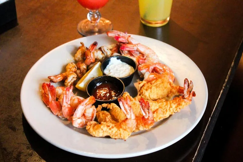 serving Gulf shrimp